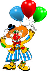 Obraz na płótnie Canvas clown i balon