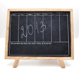 Blackboard with 2013 New Year number