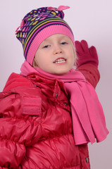mädchen warm angezogen
