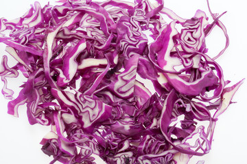 Red  Cabbage  on White Background