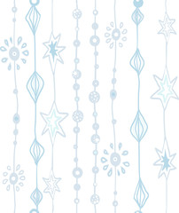decorative seamless blue winter christmas vector  background - 47213380
