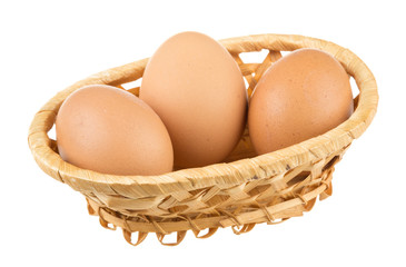 Eggs isolated on white background