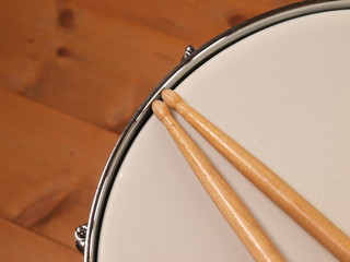 Detail of a snare drum