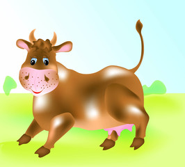 Vache de vecteur
