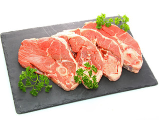 Plat de gigot en tranche