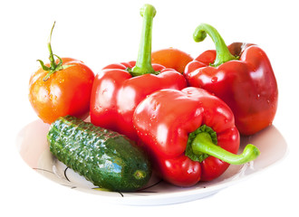 vegetables in a plate