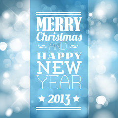 Naklejka premium Vector Vintage retro christmas label
