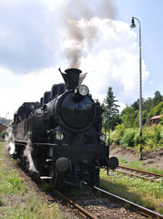 Fototapeta na wymiar Steam Train at the station