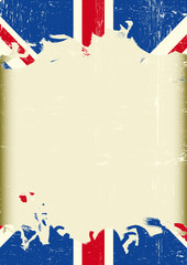 Naklejka premium Grunge british flag