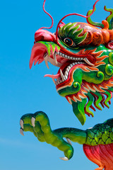 Green dragon statue