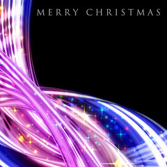 fantastic christmas wave design with glowing stars