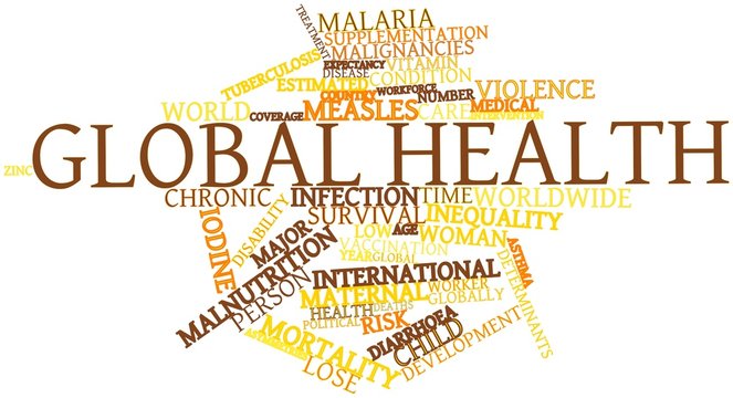 Word cloud for Global health