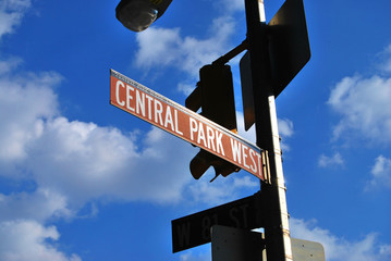 Panneau New York Central Park West