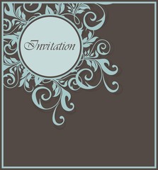 Beautiful floral invitation card.