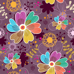 Floral seamless pattern in vector