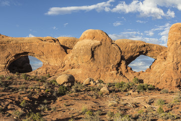 Double Arch at Arches National Park in Utah, USA.