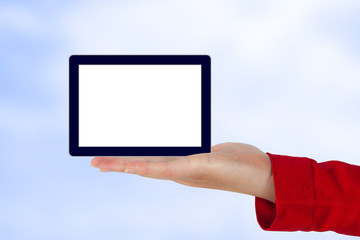 Hand holding Tablet PC