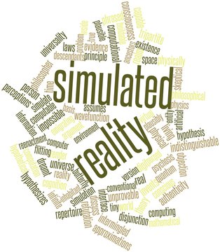 Word cloud for Simulated reality