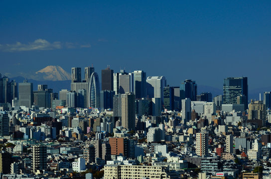 Skyline Tokio mit Fuji-san