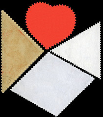 Obraz premium Blank Postage Stamp Framed by Black Border.