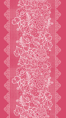 Vector Blue lace flowers elegant vertical seamless pattern