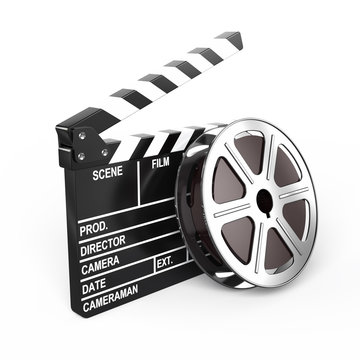 Film and clap board - video icon