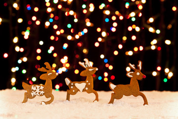 Naklejka premium Gingerbread deers