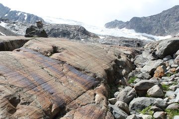 Felsen mit Gletscherschliff