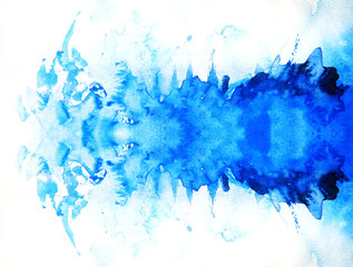 blaue Aquarellmalerei