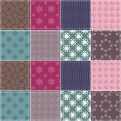 patchwork background with different patterns