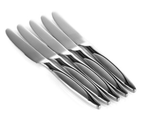 a set of knives isolated on white