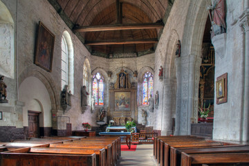 L'église saint  Martin, Veules les roses, Normandie