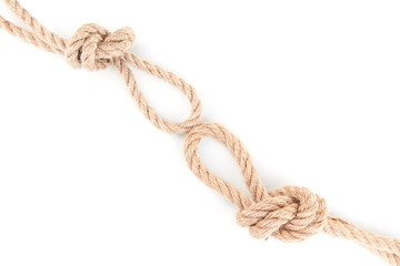 Loop knot isolated on white