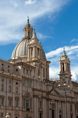 Fototapeta na wymiar St Agnes w agonii na Piazza Navona w Rzymie, Włochy