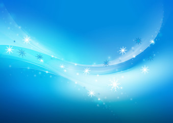 Abstract blue Winter Background