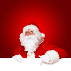 Weihnachtsmann zeigt