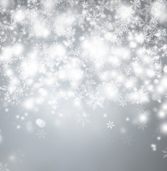 Beautiful bright snowflake background with copyspace