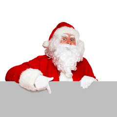 Nikolaus zeigt nach unten