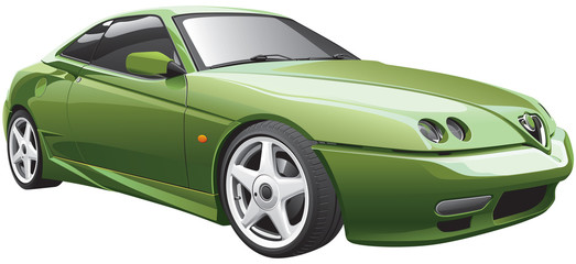 green sport car.cdr