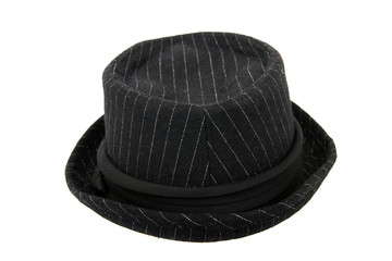 Black hat on white background