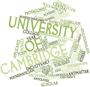 Word cloud for University of Cambridge