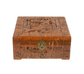 Old wooden chest made in Suriname