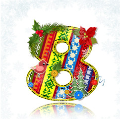 Christmas Art handmade figure 8