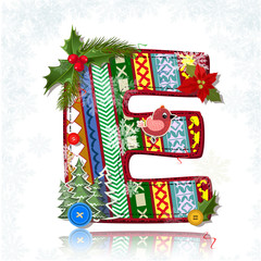 Art Christmas letter handmade