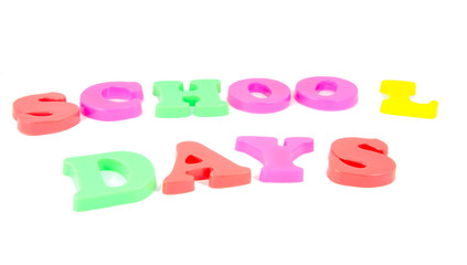 school days written in fridge magnets