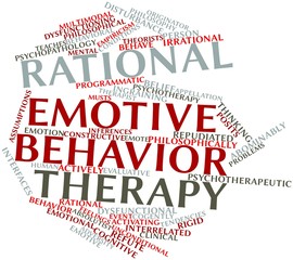 Word cloud for Rational emotive behavior therapy - obrazy, fototapety, plakaty