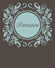 Floral invitation card