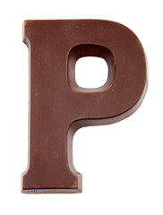 Chocolate letter P for Sinterklaas