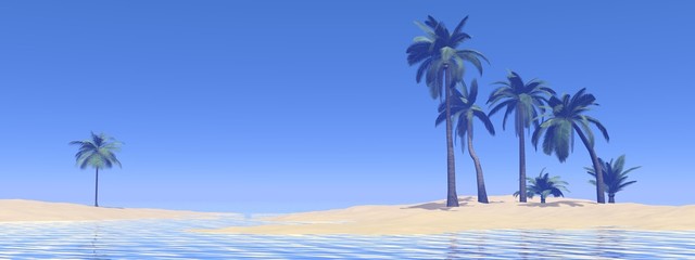 Paradise island - 3D render