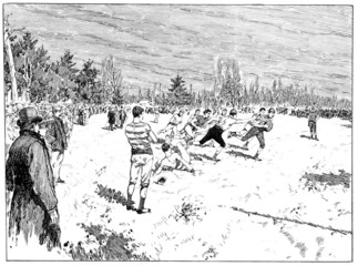 Naklejka premium Sportsmen - 19th century
